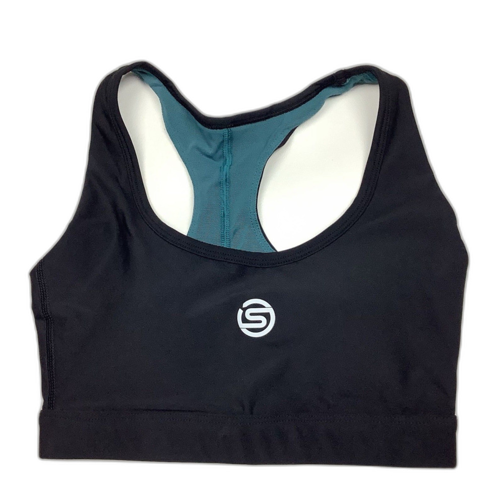 Skins Compression Black Series 3 Active Sports Bra Women Size XS Racer Back